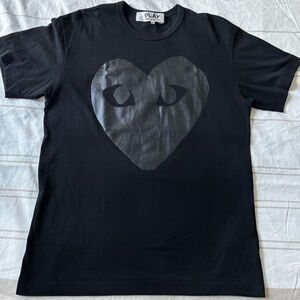 Comme des Garcons Black Heart Tee (measurements 20 1/2in chest 28 length)